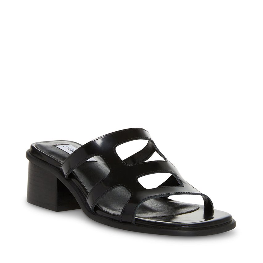 Mulas Steve Madden Princess Cuero Mujer Negras | ES CA94S0